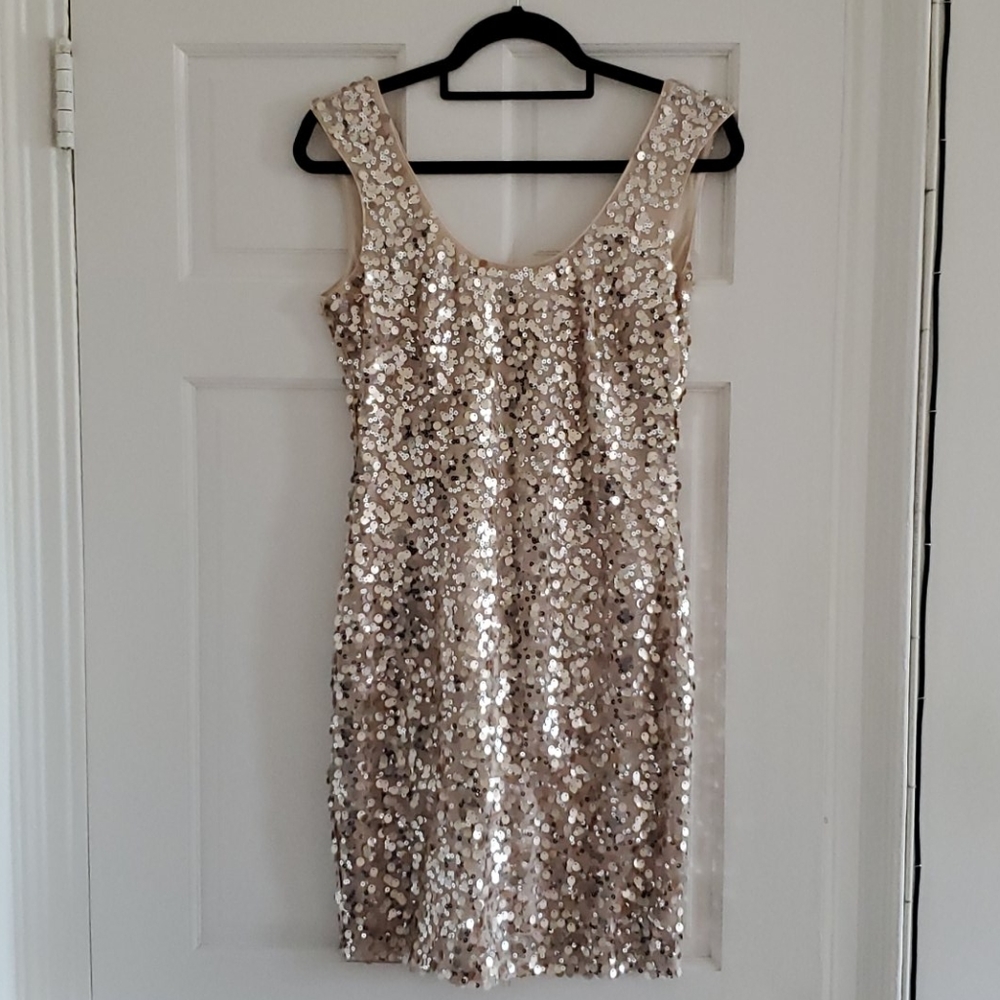 Guess sequin dress, champagne gold color - Picture 3 of 5